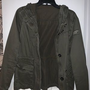 Army green winter coat